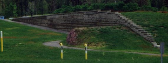 Landscape wall with 8' exposed height