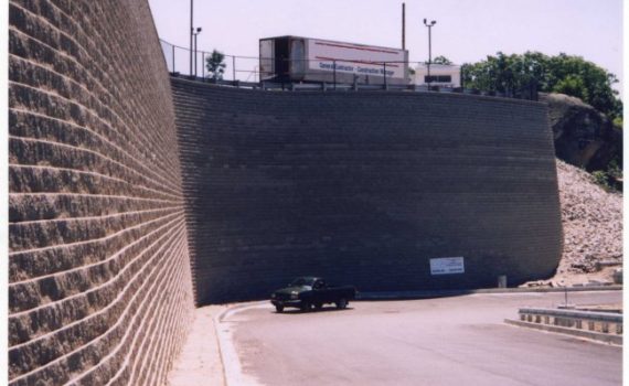 42' segmental retaining wall